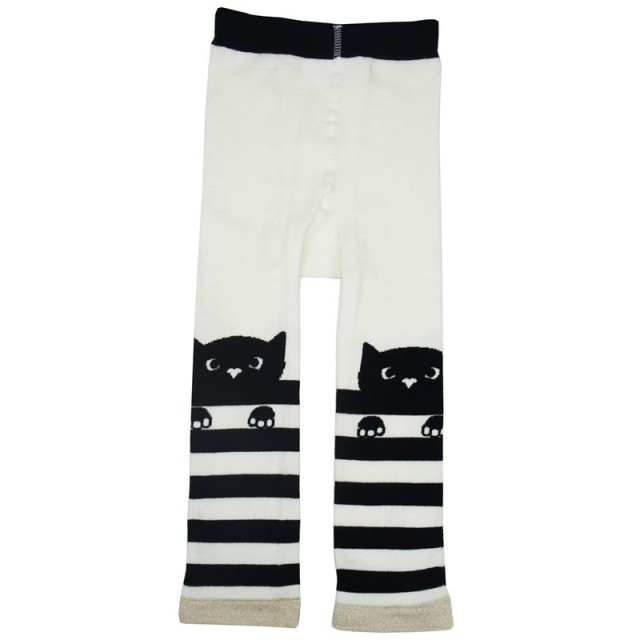 Bombažne legice za punce v motivu Cat and Stripe - Blade&Rose