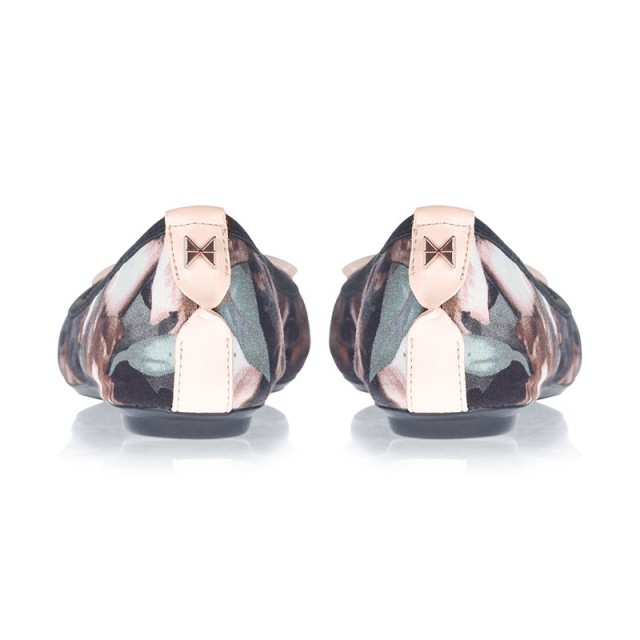 Balerinke za ženske OLIVIA Mint Blurred Floral - Butterfly Twists