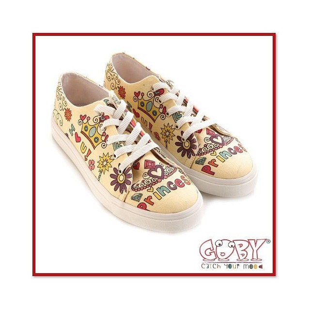 Platnene superge za ženske s potiskom Princess - Goby