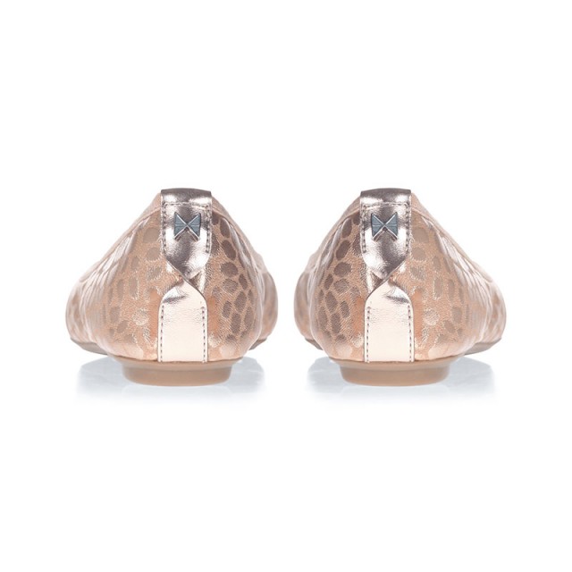 Balerinke s memorijskom pjenom za žene SOPHIA Rose Gold Metalic Leopard - Butterfly Twists