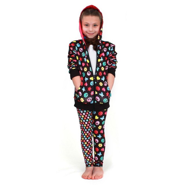 Športne legice za punce Splits Leggings v potisku Grin - Chooze