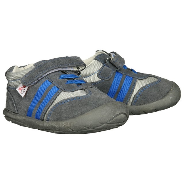 Prewalker usnjene superge za otroke Suede Gray Trainers - Rose et Chocolat