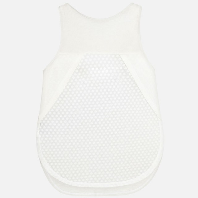 Bel top s potiskom v rumeni barvi za punce - Mayoral