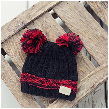 Zimska kapa za otroke Black Double Bobble hat - Blade&Rose