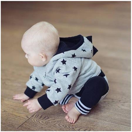 Podložen pulover s dinozaver kapuco Gray Star hoodie za otroke - Blade&Rose