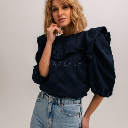 Bluza za ženske Alicante Navy blue - By Marsala