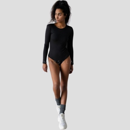 Bombažen body Condition Black - By Marsala