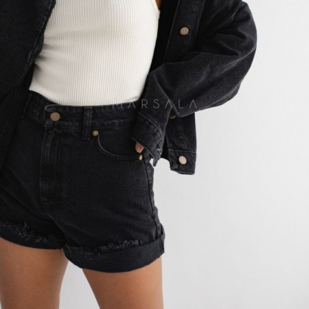 Jeans kratke hlače Black - By Marsala
