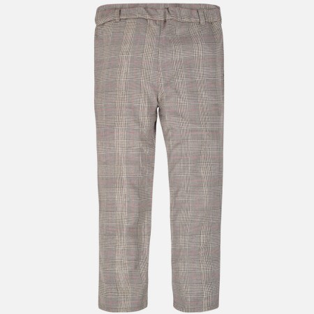 Karirane smeđe hlače za cure stražnja - Mayoral