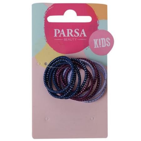 Komplet 12-ih elastik za čop Purple Rapsody - Parsa
