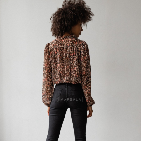 Rožasta bluza Emily Beige - By Marsala