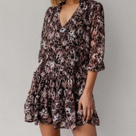 Lahkotna obleka Femi Shades of brown- By Marsala