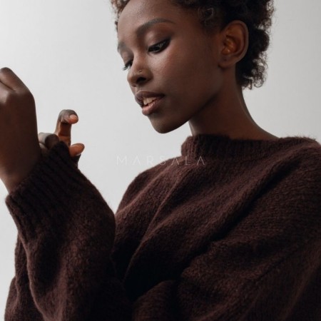 Pleten pulover Rivero Brown - By Marsala