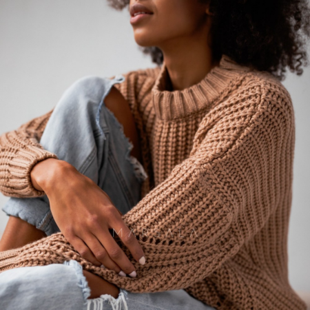 Pleten pulover za ženske VENEZIA Camel - By Marsala