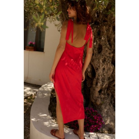 Poletna obleka Flame Red - Sleepless in Warsaw