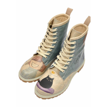 Podloženi škornji s potiskom CAT MOM - DOGO