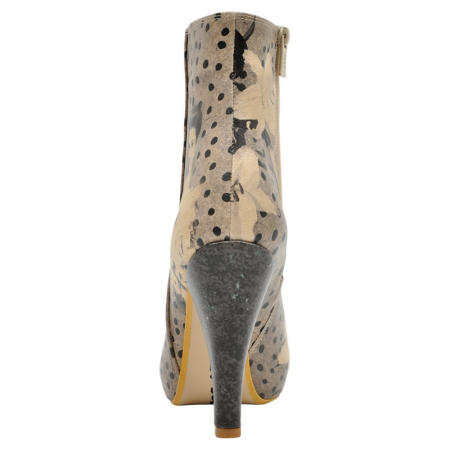 Potiskani gležnjarji s peto BLACK DRESS za ženske - DOGO