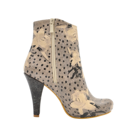 Potiskani gležnjarji s peto BLACK DRESS za ženske - DOGO