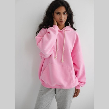 Pulover s kapuco EVANS Pink - By Marsala