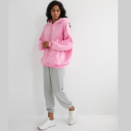 Pulover s kapuco EVANS Pink - By Marsala