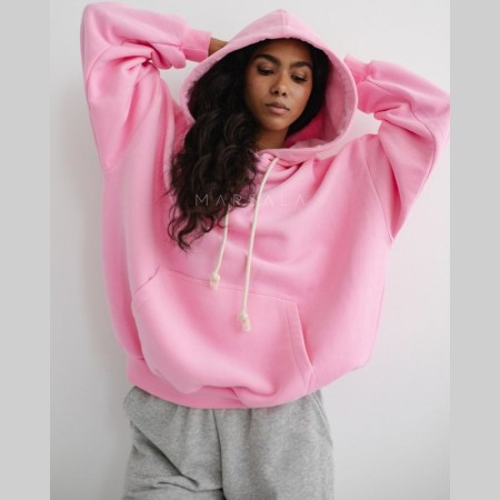 Pulover s kapuco EVANS Pink - By Marsala