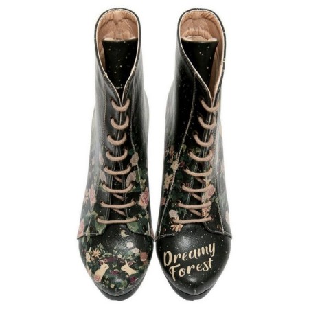Potiskani škornji s peto Dreamy Forest - DOGO