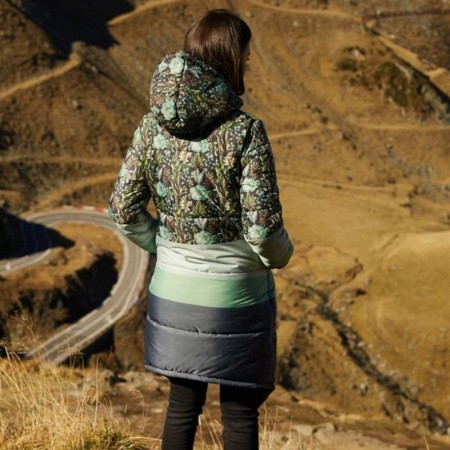 Daljša zimska bunda za ženske v potisku Morning Fog - Naoko