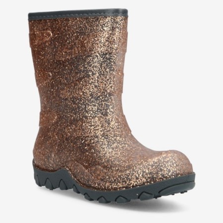 Termo škornji za deklice v Rose Gold barvi z bleščicamo - Mikk-Line