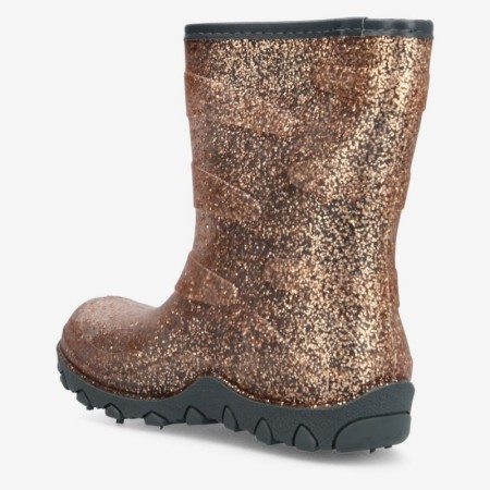 Termo škornji za deklice v Rose Gold barvi z bleščicamo - Mikk-Line