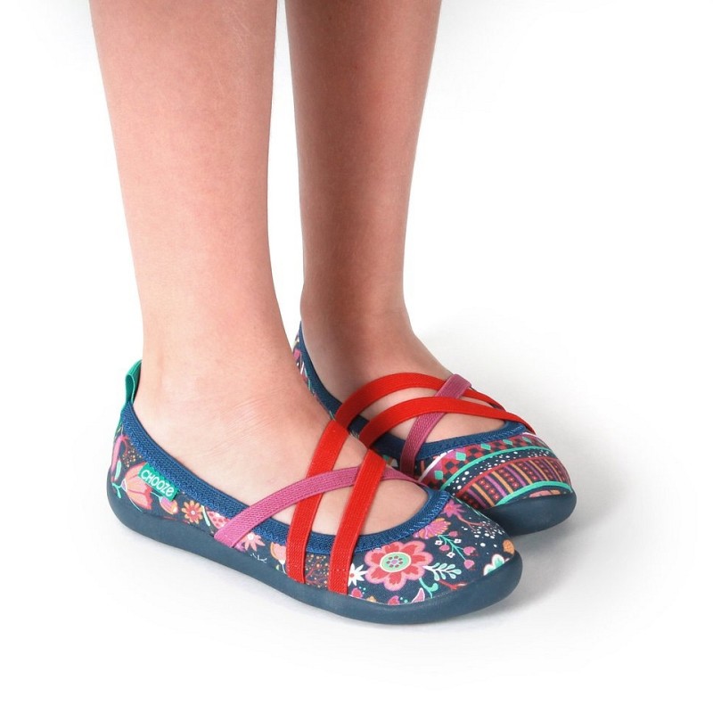 Balerinke z elastiko Twist za punce v potisku Boho - Chooze