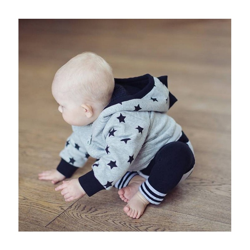 Podložen pulover s dinozaver kapuco Gray Star hoodie za otroke - Blade&Rose