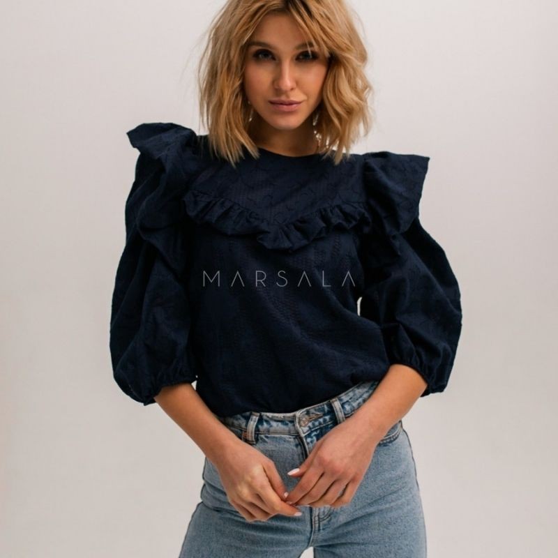 Bluza za ženske Alicante Navy blue - By Marsala