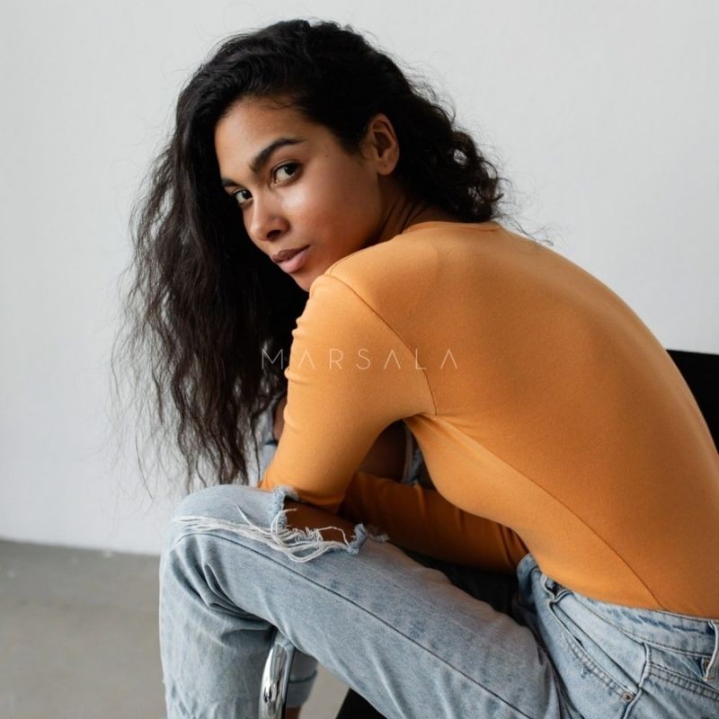 Bombažen body Condition Peach - By Marsala