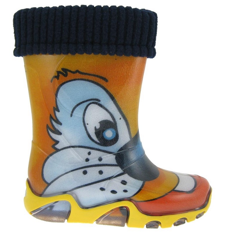 Podloženi dežni škornji za fante Orange Cat - Demar