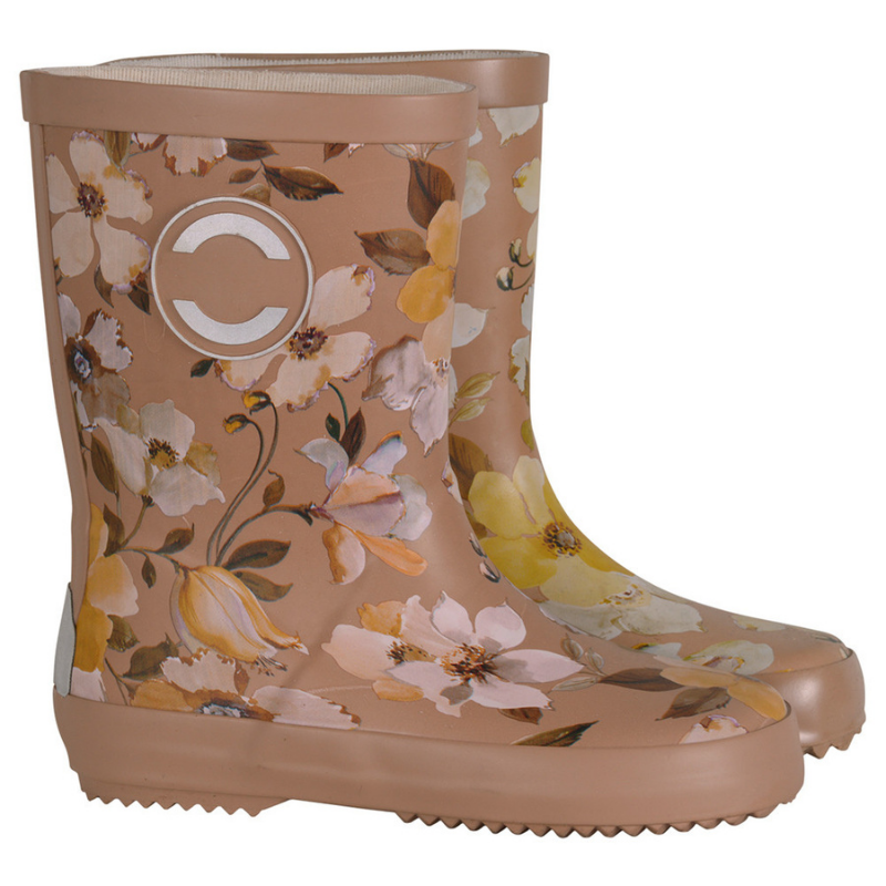 Dežni škornji iz naravne gume v potisku Cafe Au Lait - Mikk - Line