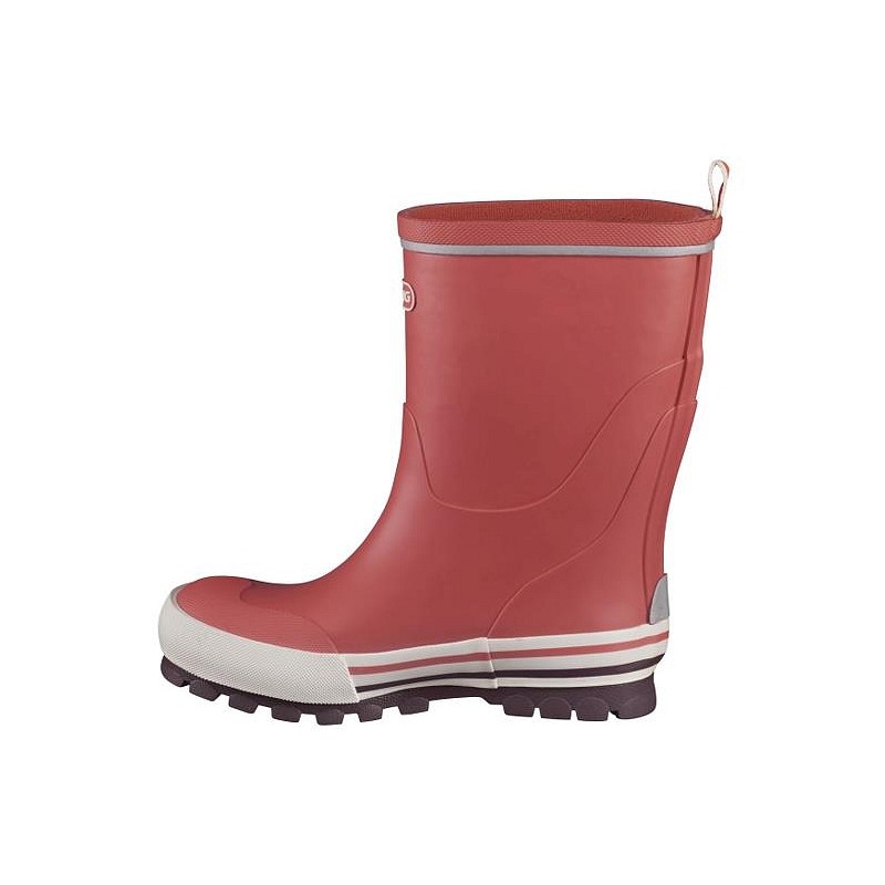 Koralno rdeči dežni škornji Jolly iz naravne gume za punce - Viking