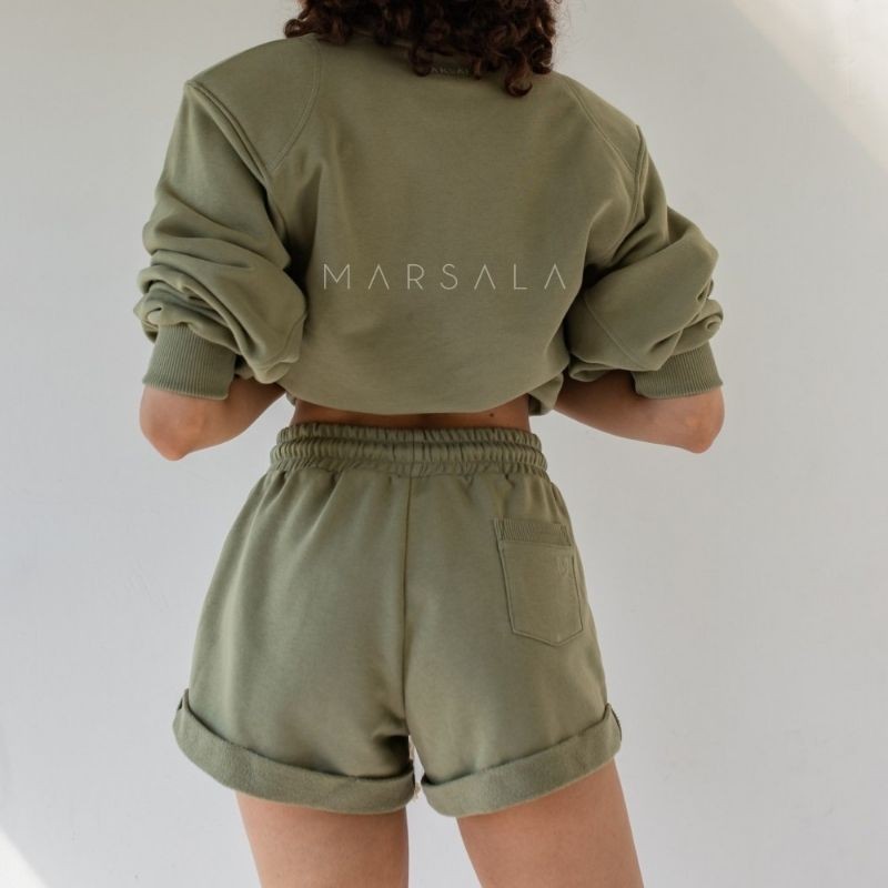 Kratke hlače Bunches Smoke Green - By Marsala