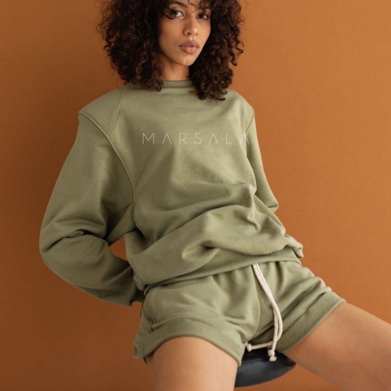 Kratke hlače Bunches Smoke Green - By Marsala