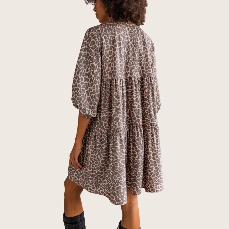 Lahkotna obleka Blush Leopard - By Marsala