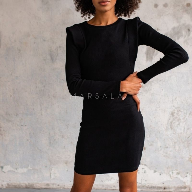 Oprijeta obleka Flexy Black - By Marsala