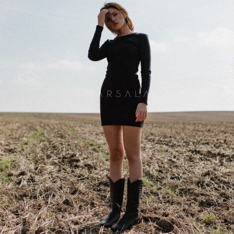 Oprijeta obleka Altea Mini Black - By Marsala