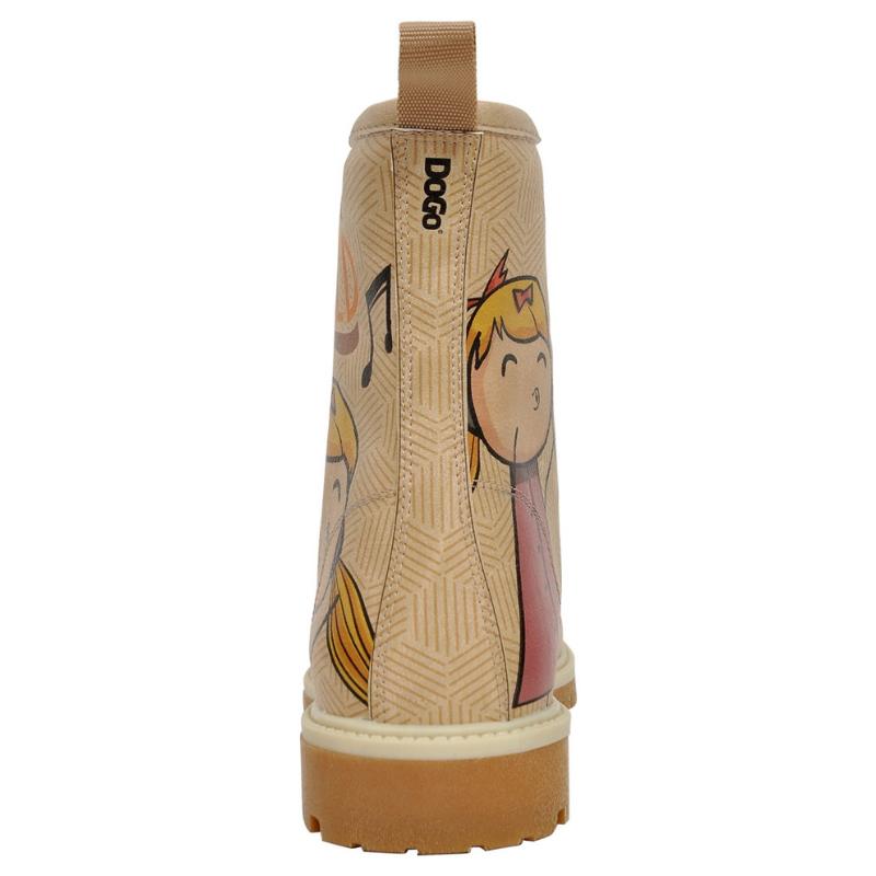 Podloženi škornji s potiskom FEELING GOLD za punce - DOGO