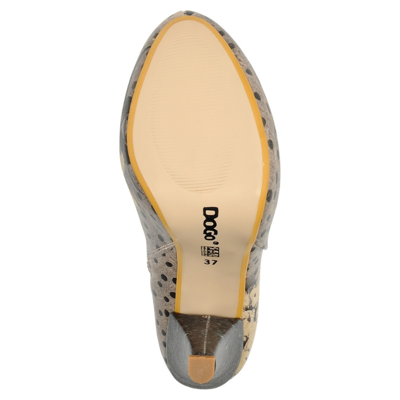 Potiskani gležnjarji s peto BLACK DRESS za ženske - DOGO