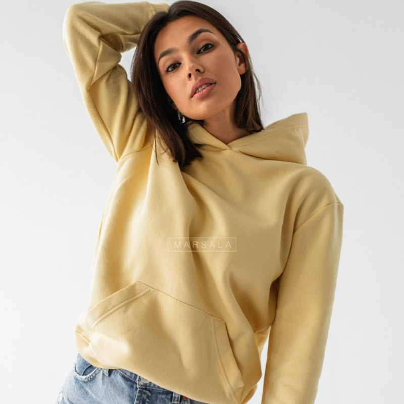 Pulover s kapuco BASIC Sunshine - By Marsala