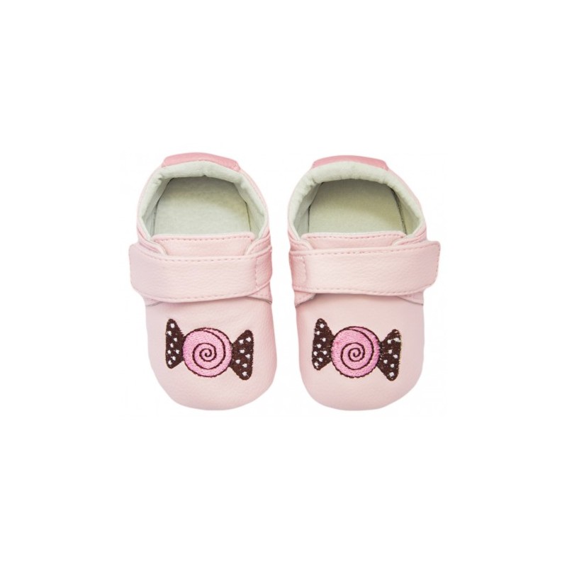 Otroški usnjeni copati Bonbon Paris Pink - Rose