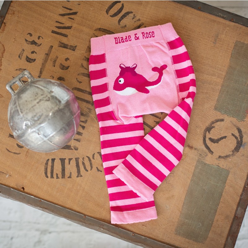 Bombažne legice za punčke Pink Whale - Blade&Rose