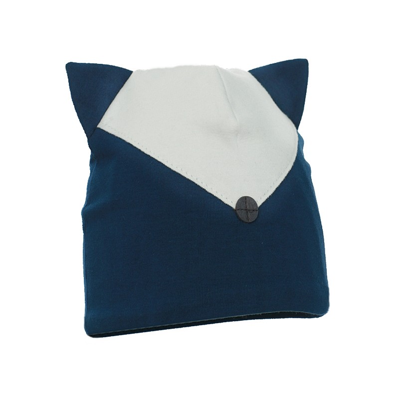 Temno modra bombažna kapa ZOO za fantke - Pupill