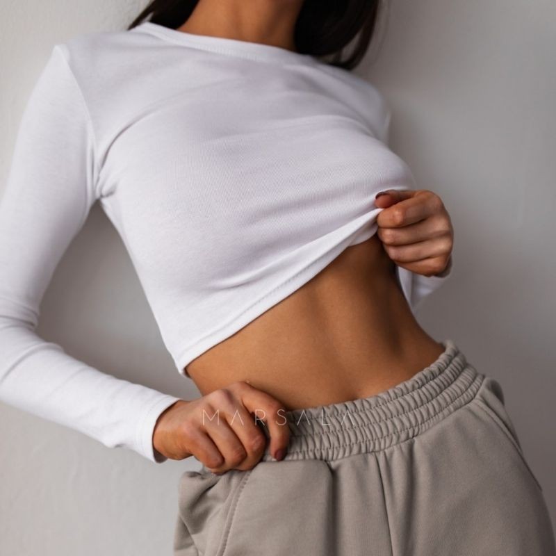 Bombažen top Crisp White - By Marsala