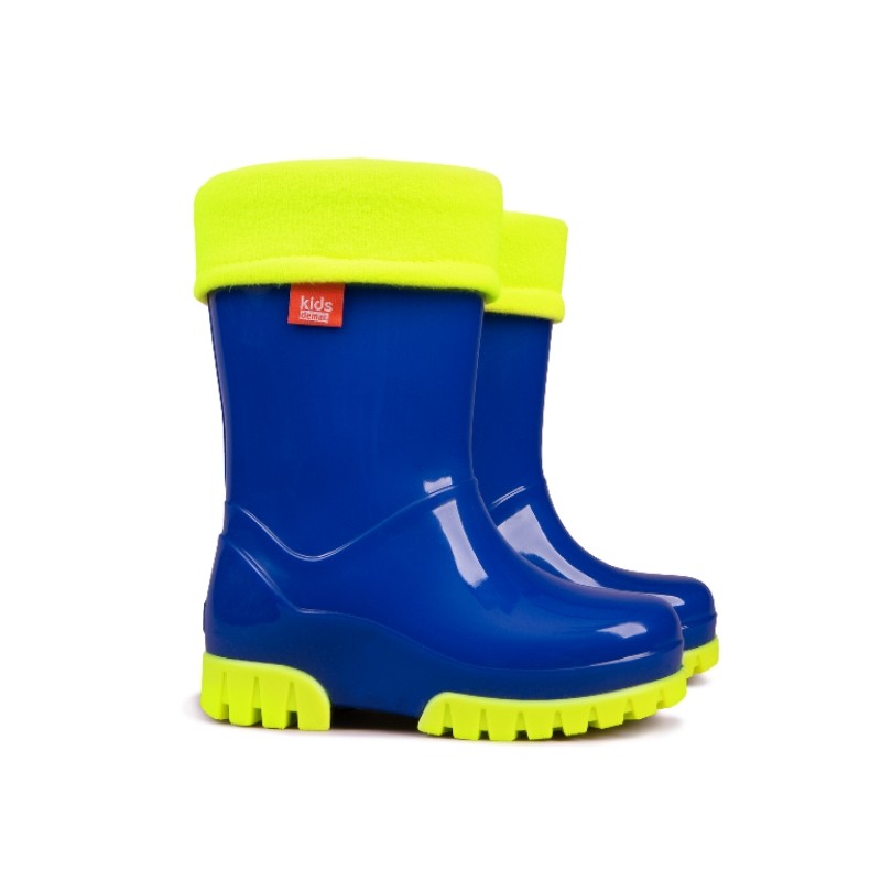 Dežni škornji za fante Fluo modri - Demar