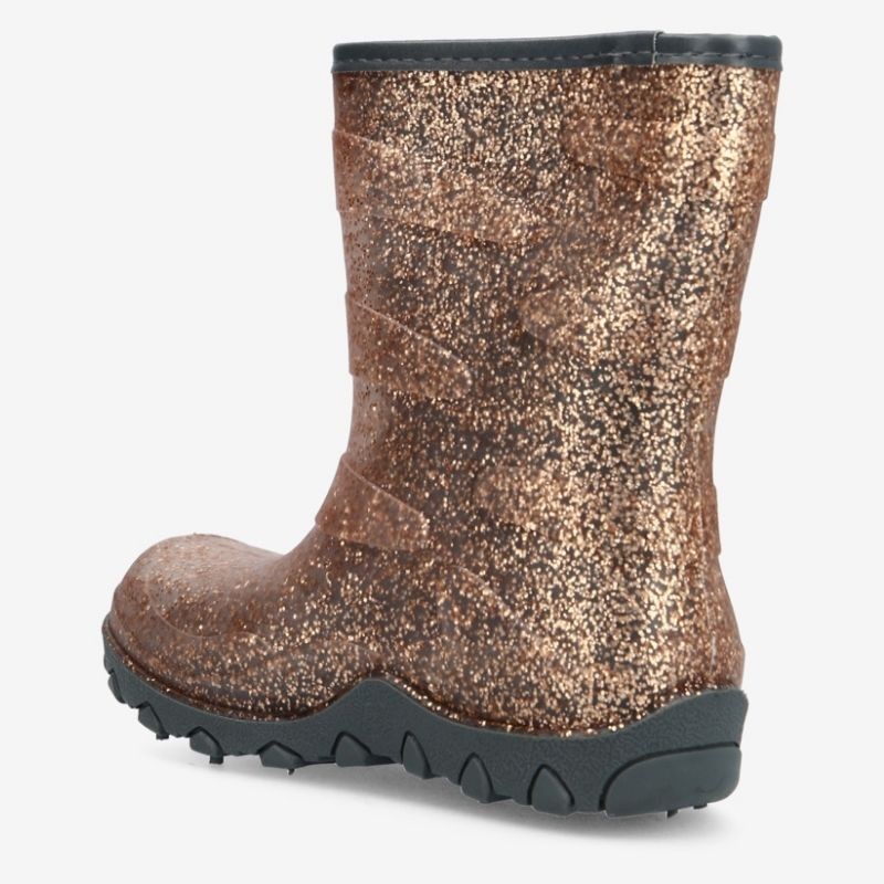 Termo škornji za deklice v Rose Gold barvi z bleščicamo - Mikk-Line